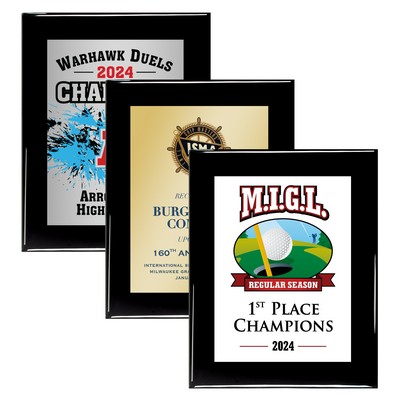 12" x 15" Black Piano Finish Plaque w/ Full Color Sublimated Imprint